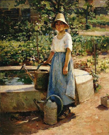 At the Fountain, Theodore Robinson